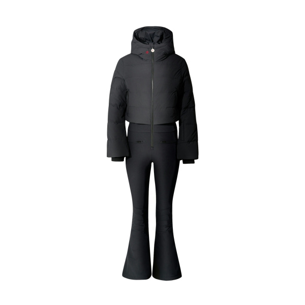 Perfect Moment Polar Flare Down Ski Suit in Black | Jumpsuit | Luxury Shoes 