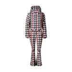 Perfect Moment Polar Flare Down Ski Suit in Houndstooth | Jumpsuit | Luxury Shoes 