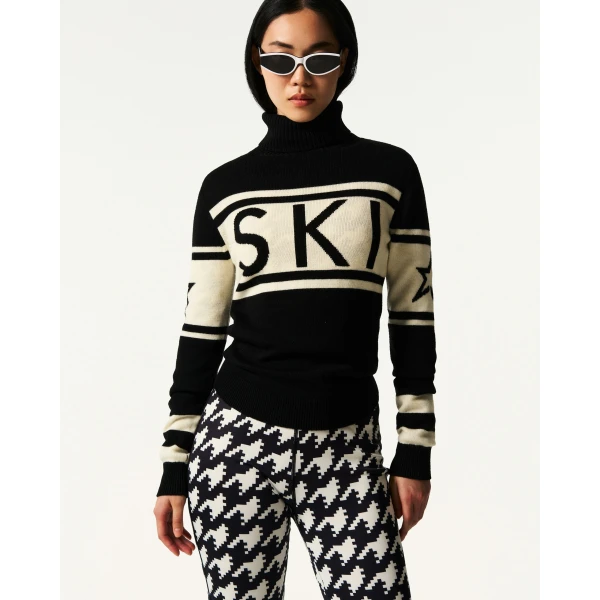 Perfect Moment Schild Merino Wool Sweater in Black, view 3 | Sweaters | Luxury Shoes 