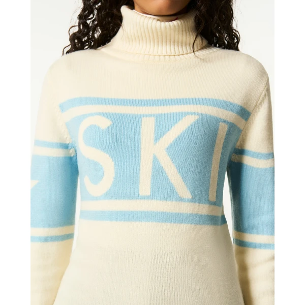 Perfect Moment Schild Merino Wool Sweater in Sky Blue, view 4 | Sweaters | Luxury Shoes 
