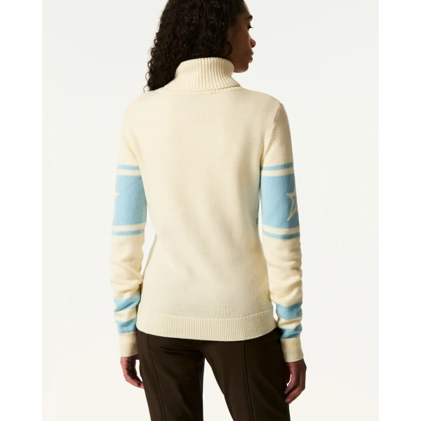 Perfect Moment Schild Merino Wool Sweater in Sky Blue, view 5 | Sweaters | Luxury Shoes 