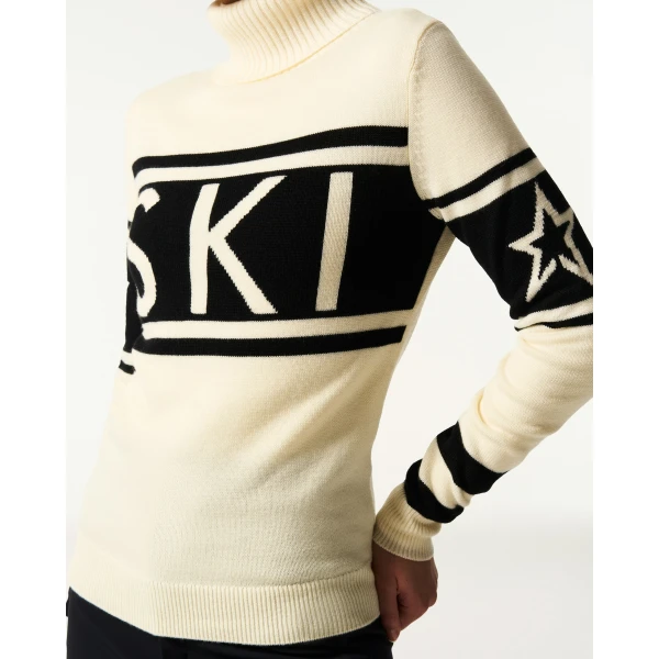 Perfect Moment Schild Merino Wool Sweater in White, view 4 | Sweaters | Luxury Shoes 