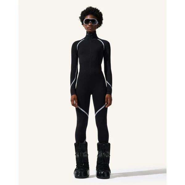 Perfect Moment Seamless Base Layer Jumpsuit in Black, view 2 | Jumpsuit | Luxury Shoes 