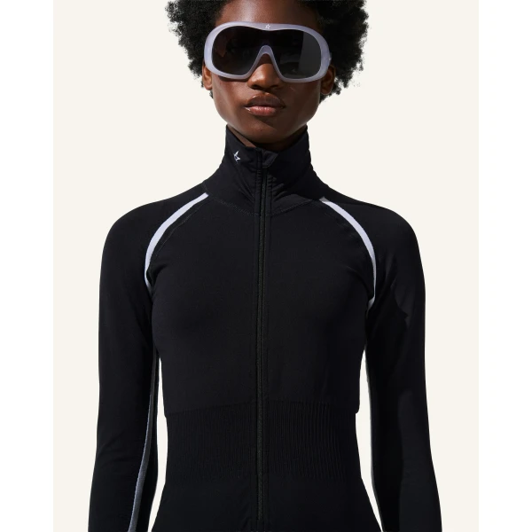 Perfect Moment Seamless Base Layer Jumpsuit in Black, view 4 | Jumpsuit | Luxury Shoes 