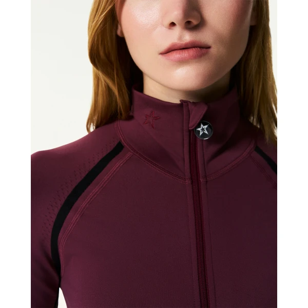 Perfect Moment Seamless Base Layer Jumpsuit in Burgundy, view 4 | Jumpsuit | Luxury Shoes 