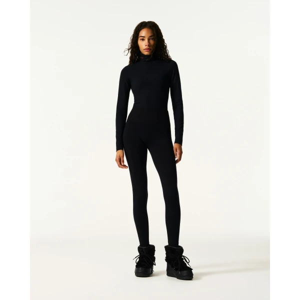 Perfect Moment Seamless Thermal Legging in Black, view 2 | Leggings | Luxury Shoes 