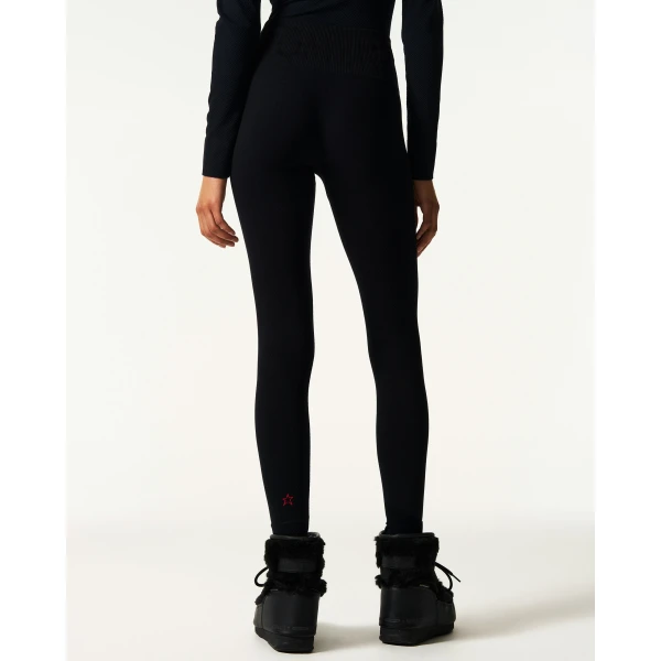 Perfect Moment Seamless Thermal Legging in Black, view 4 | Leggings | Luxury Shoes 