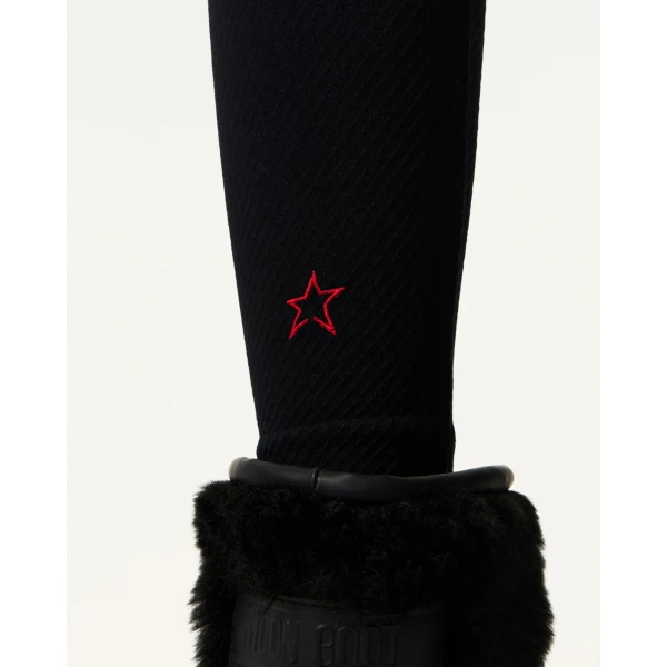 Perfect Moment Seamless Thermal Legging in Black, view 5 | Leggings | Luxury Shoes 
