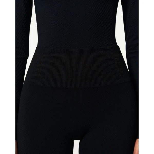 Perfect Moment Seamless Thermal Legging in Black, view 6 | Leggings | Luxury Shoes 