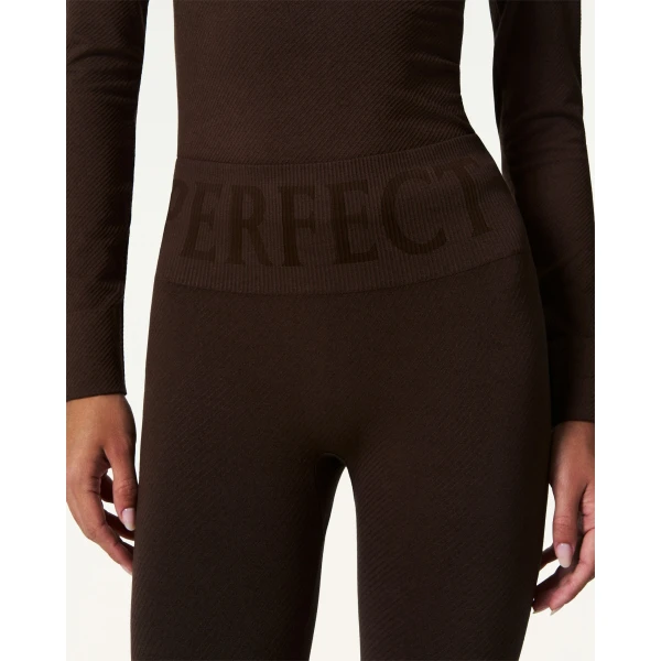 Perfect Moment Seamless Thermal Legging in Brown, view 5 | Leggings | Luxury Shoes 