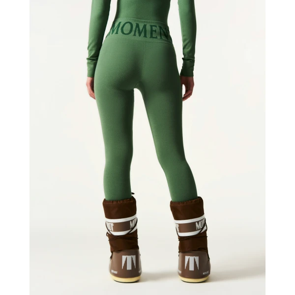 Perfect Moment Seamless Thermal Legging in Dark Green, view 4 | Leggings | Luxury Shoes 