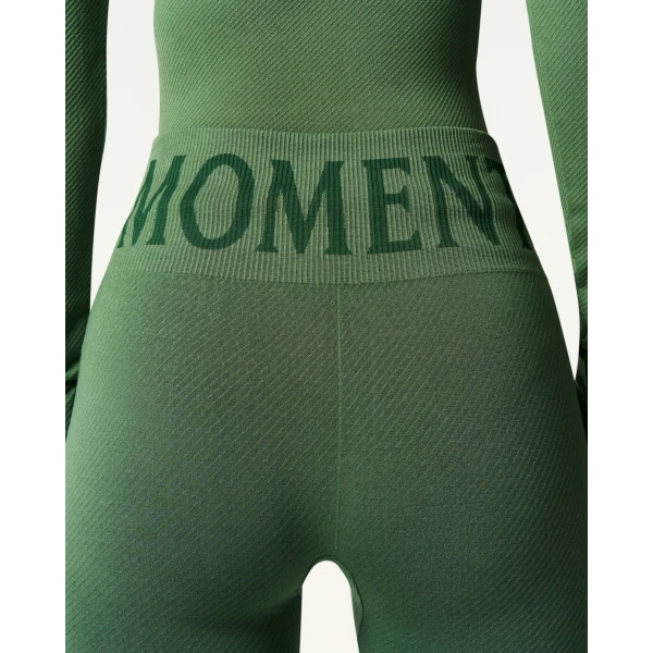 Perfect Moment Seamless Thermal Legging in Dark Green, view 5 | Leggings | Luxury Shoes 