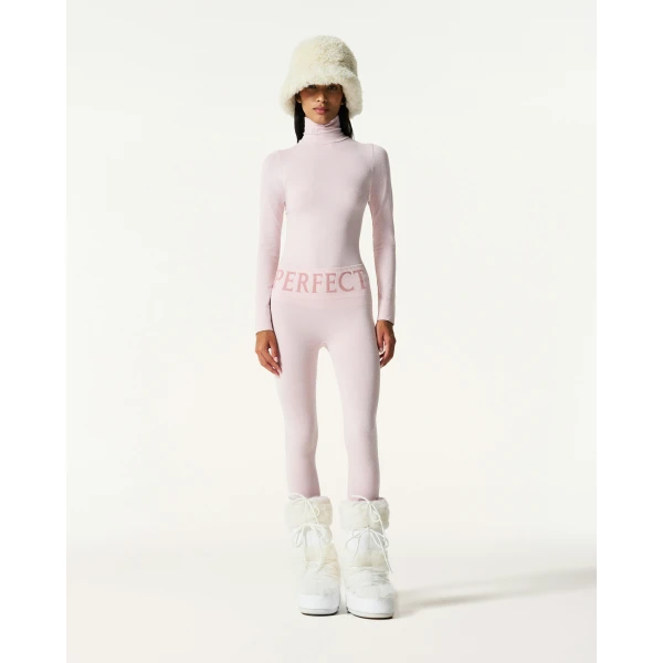 Perfect Moment Seamless Thermal Legging in Oyster Pink, view 2 | Leggings | Luxury Shoes 