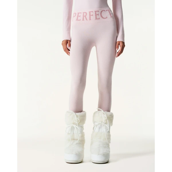 Perfect Moment Seamless Thermal Legging in Oyster Pink, view 3 | Leggings | Luxury Shoes 