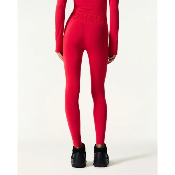Perfect Moment Seamless Thermal Legging in Red, view 4 | Leggings | Luxury Shoes 