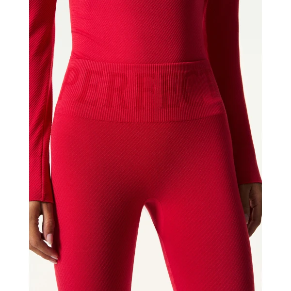 Perfect Moment Seamless Thermal Legging in Red, view 5 | Leggings | Luxury Shoes 