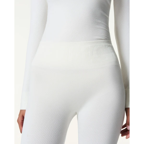 Perfect Moment Seamless Thermal Legging in Snow White, view 5 | Leggings | Luxury Shoes 