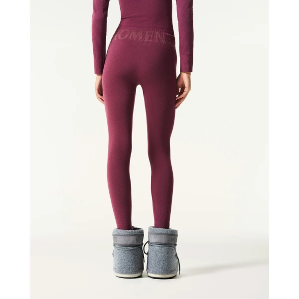Perfect Moment Seamless Thermal Legging in Wine, view 5 | Leggings | Luxury Shoes 