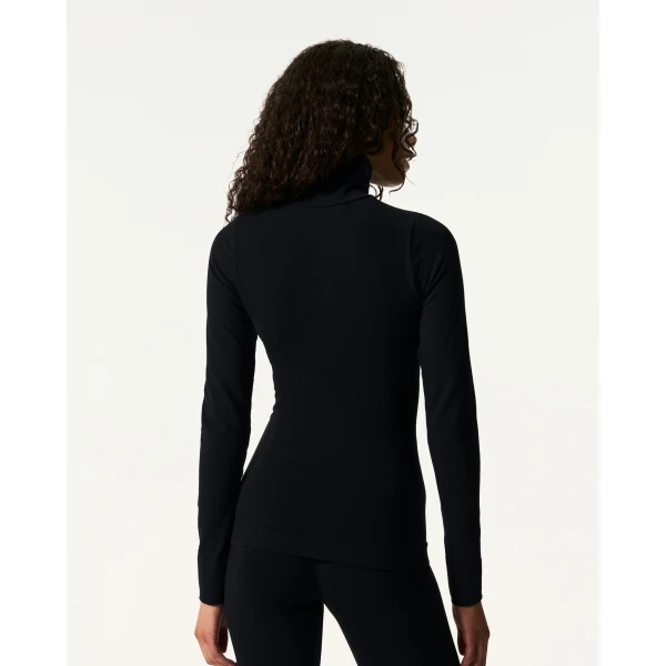 Perfect Moment Seamless Thermal Top in Black, view 5 | Long Sleeve | Luxury Shoes 