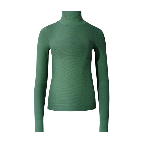 Perfect Moment Seamless Thermal Top in Dark Green | Long Sleeve | Luxury Shoes 