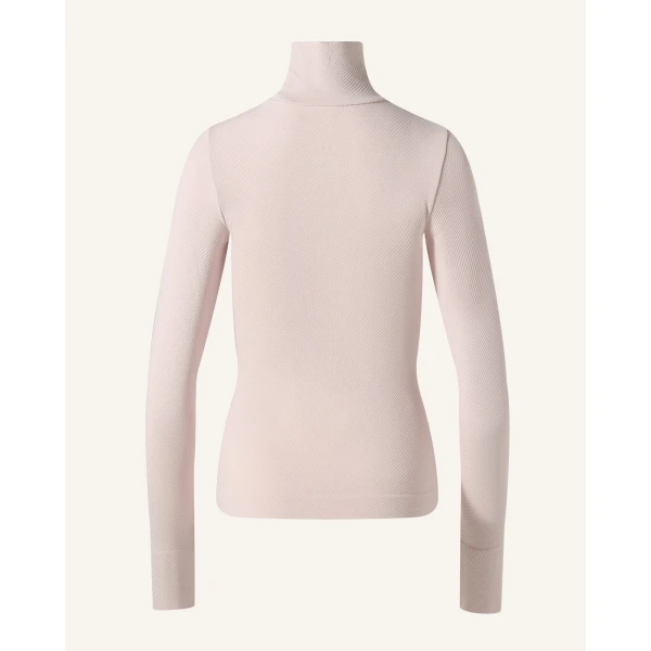 Perfect Moment Seamless Thermal Top in Oyster Pink, view 3 | Long Sleeve | Luxury Shoes 
