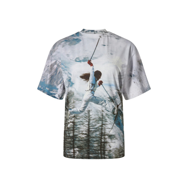 Perfect Moment Sloan Printed Tee in White | T-shirts | Luxury Shoes 