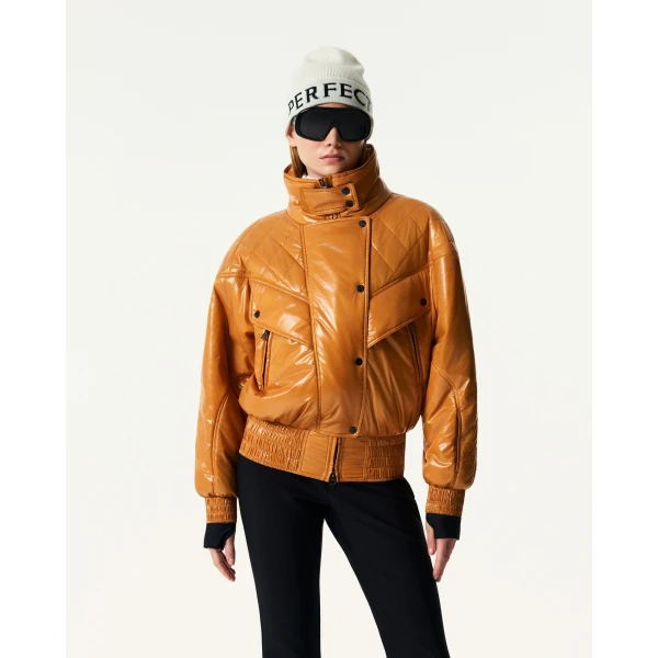 Perfect Moment Solaris Ski Jacket in Toffee, view 3 | Jackets | Luxury Shoes 