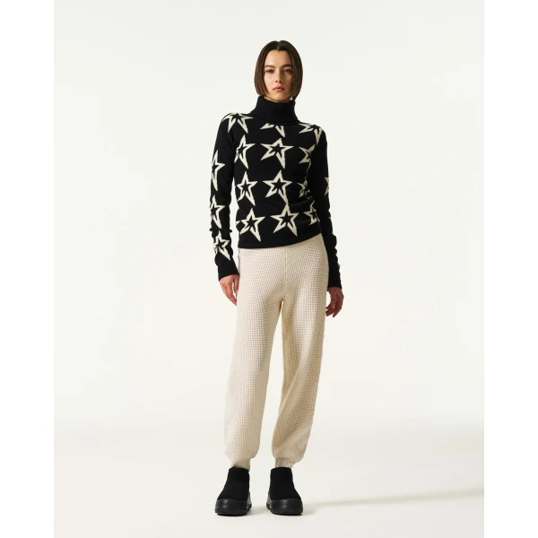 Perfect Moment Star Dust Merino Wool Sweater in Black, view 2 | Sweaters | Luxury Shoes 