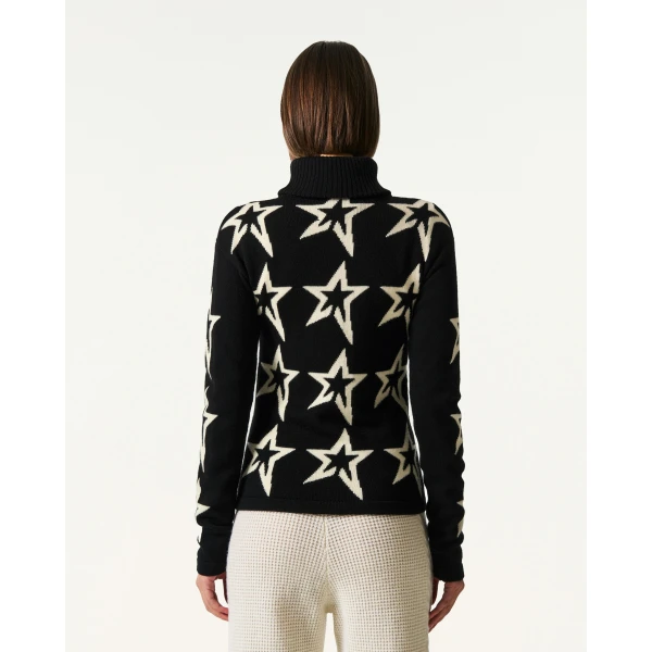 Perfect Moment Star Dust Merino Wool Sweater in Black, view 4 | Sweaters | Luxury Shoes 
