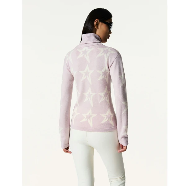 Perfect Moment Star Dust Merino Wool Sweater in Oyster Pink, view 5 | Sweaters | Luxury Shoes 