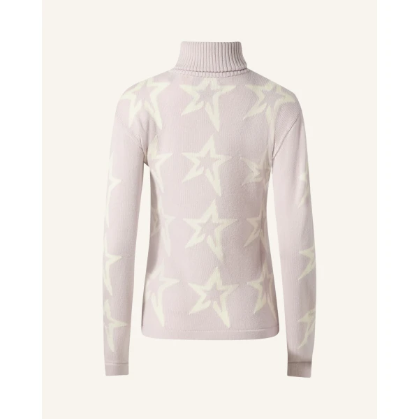 Perfect Moment Star Dust Merino Wool Sweater in Oyster Pink, view 6 | Sweaters | Luxury Shoes 