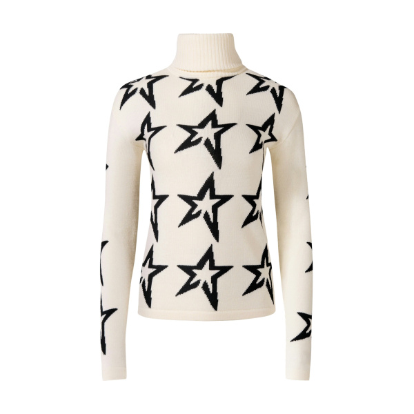 Perfect Moment Star Dust Merino Wool Sweater in White | Sweaters | Luxury Shoes 