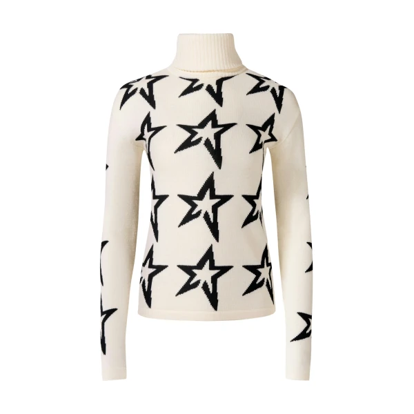 Perfect Moment Star Dust Merino Wool Sweater in White | Sweaters | Luxury Shoes 