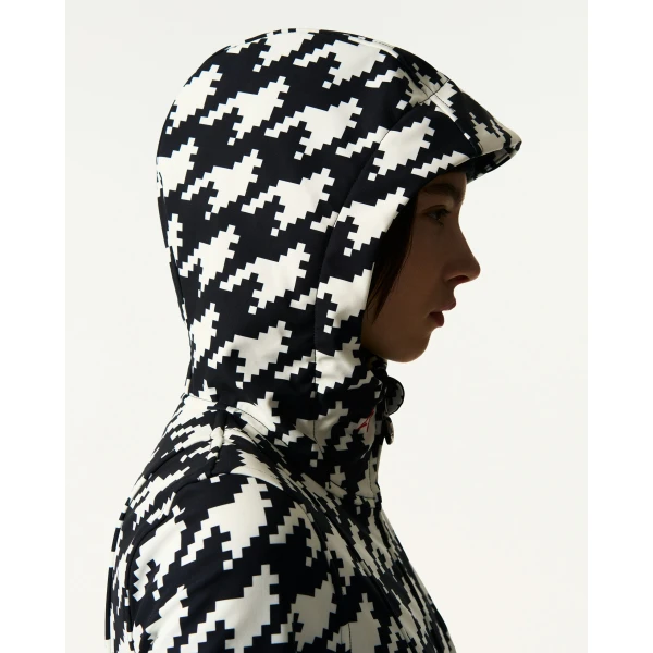 Perfect Moment Tignes Ski Suit in Black and White Houndstooth, view 4 | Jumpsuit | Luxury Shoes 