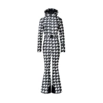 Perfect Moment Tignes Ski Suit in Black and White Houndstooth | Jumpsuit | Luxury Shoes 