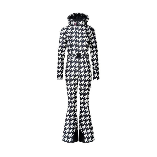 Perfect Moment Tignes Ski Suit in Black and White Houndstooth | Jumpsuit | Luxury Shoes 