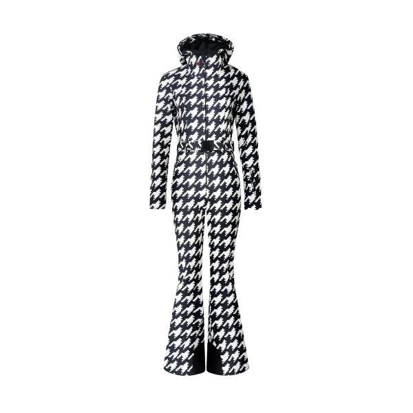 Perfect Moment Tignes Ski Suit in Black and White Houndstooth | Jumpsuit | Luxury Shoes 