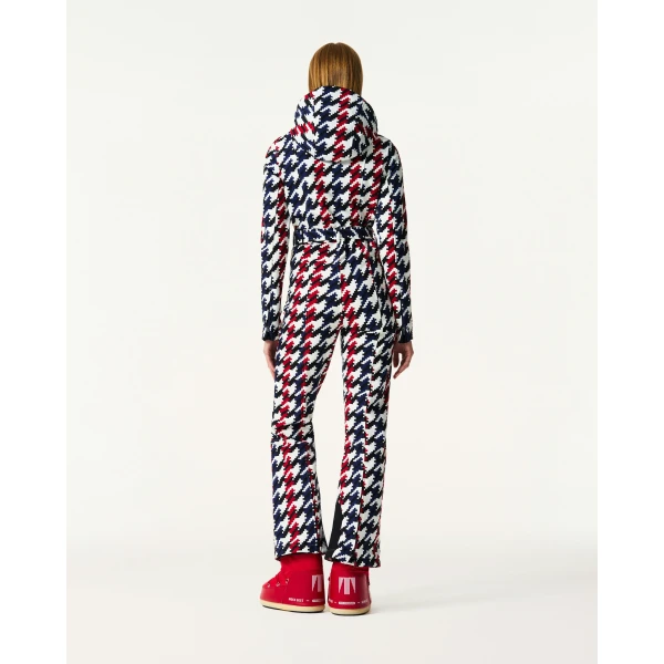 Perfect Moment Tignes Ski Suit in Houndstooth, view 4 | Jumpsuit | Luxury Shoes 