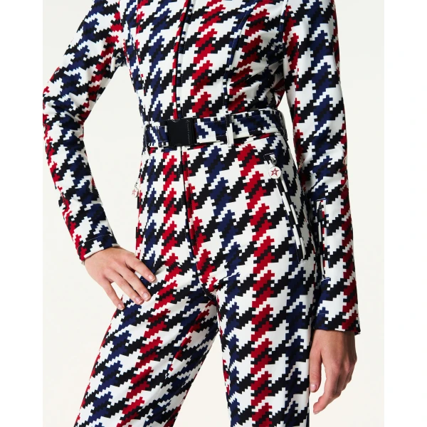 Perfect Moment Tignes Ski Suit in Houndstooth, view 6 | Jumpsuit | Luxury Shoes 