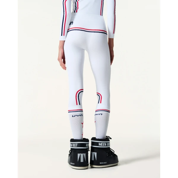 Perfect Moment UYN x Perfect Moment Ski Team Legging in White, view 4 | Leggings | Luxury Shoes 