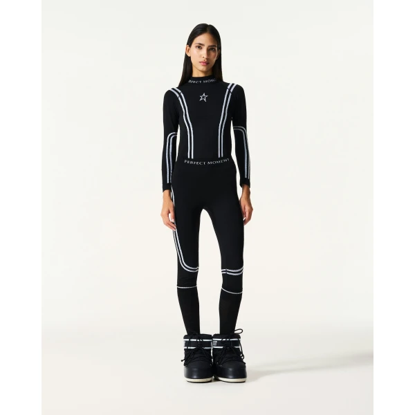 Perfect Moment UYN x Perfect Moment Ski Team Top in Black, view 2 | Long Sleeve | Luxury Shoes 