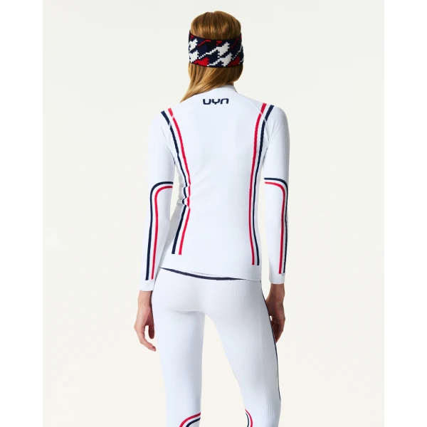 Perfect Moment UYN x Perfect Moment Ski Team Top in White, view 4 | Long Sleeve | Luxury Shoes 