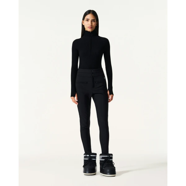 Perfect Moment Wool Blend Base Layer Bodysuit in Black, view 2 | Bodysuit | Luxury Shoes 
