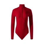 Perfect Moment Wool Blend Base Layer Bodysuit in Red | Bodysuit | Luxury Shoes 