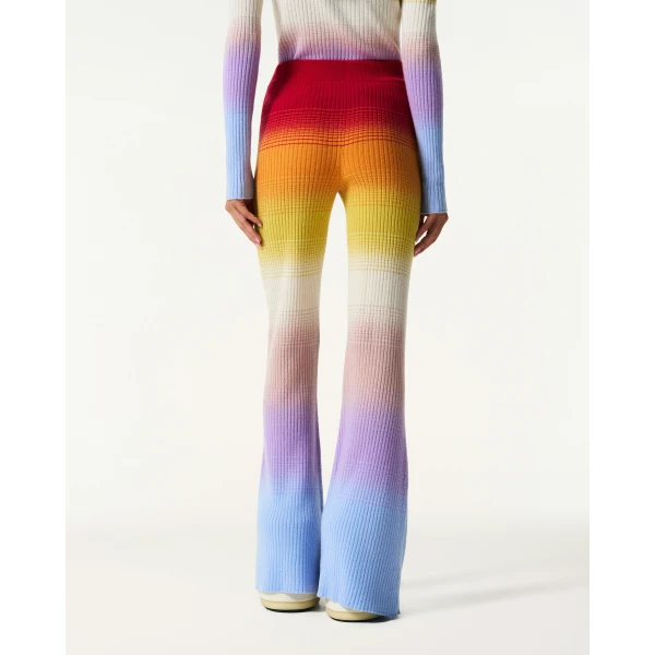 Perfect Moment Wool & Cashmere Rainbow Knit Pant in Rainbow, view 4 | Pants | Luxury Shoes 
