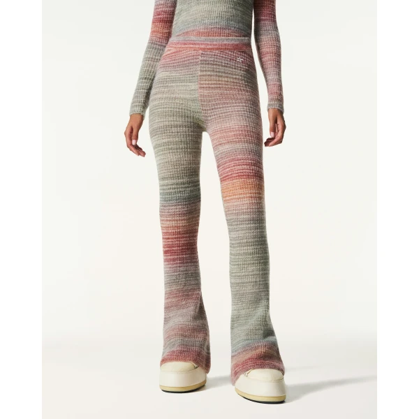Perfect Moment Wool Pastel Knit Pant in Pastel Stripe, view 2 | Pants | Luxury Shoes 
