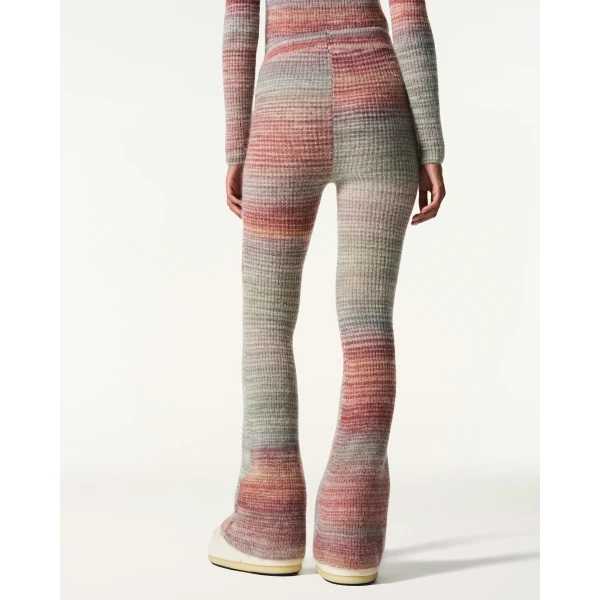 Perfect Moment Wool Pastel Knit Pant in Pastel Stripe, view 4 | Pants | Luxury Shoes 