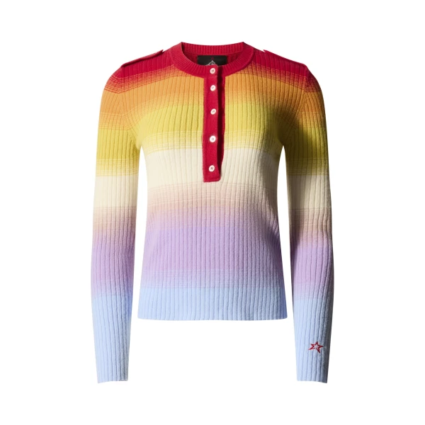 Perfect Moment Wool & Cashmere Rainbow Knit Top in Rainbow | Sweaters | Luxury Shoes 