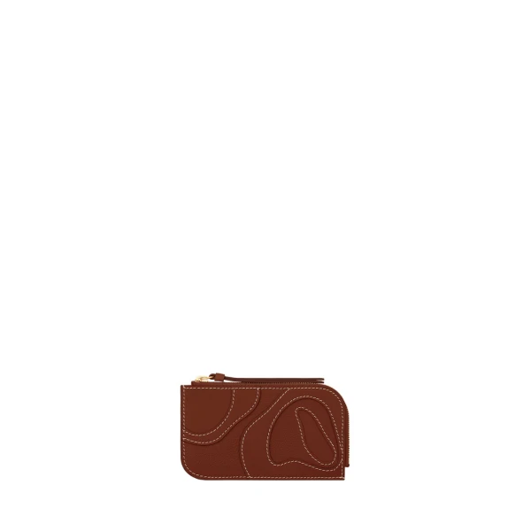 Polène Atla Card Holder in Duo Cognac | Wallets & Purses | Luxury Shoes 