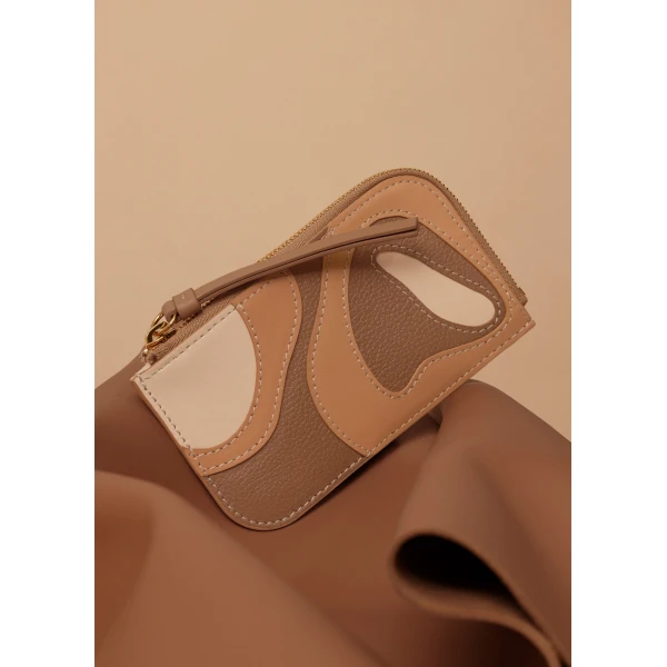 Polène Atla Card Holder in Trio Camel, view 2 | Wallets & Purses | Luxury Shoes 